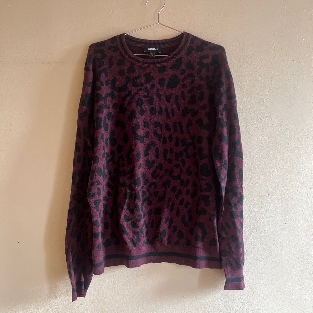 Express Leopard Print Sweater